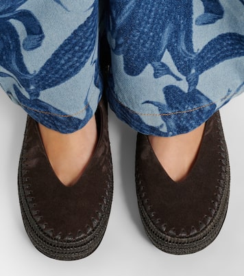 Paula's Ibiza Rio suede ballet flats | Loewe