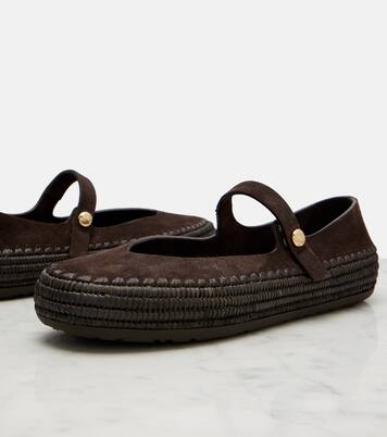 Paula's Ibiza Rio suede ballet flats | Loewe