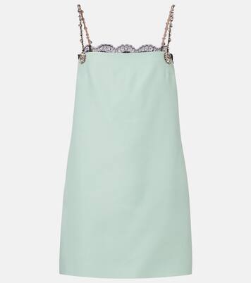 Vestido corto de Crepe Couture adornado | Valentino