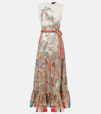Belted printed cotton maxi dress | Etro