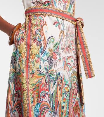 Belted printed cotton maxi dress | Etro