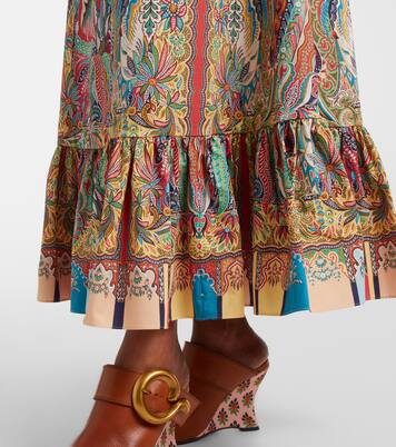 Belted printed cotton maxi dress | Etro