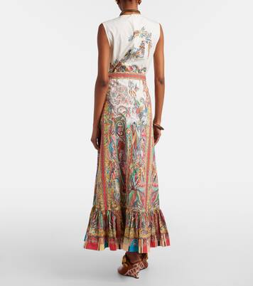 Belted printed cotton maxi dress | Etro