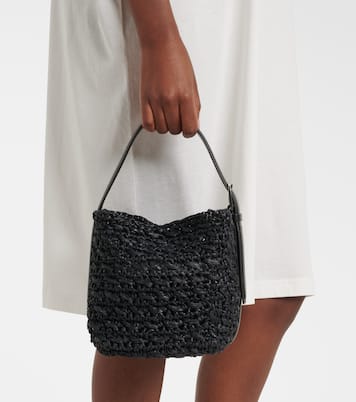 Belted Small raffia tote bag | Toteme