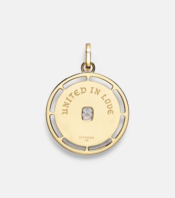 True Love Lovestruck Commitment Large 18kt gold pendant with diamonds | FoundRae