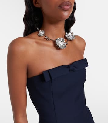 Bow-detail ruffled wool minidress | Shushu/Tong