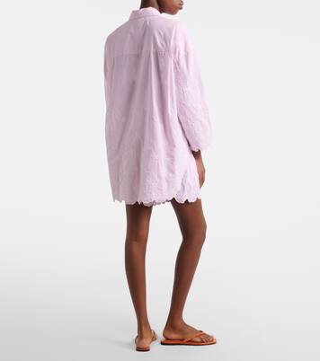 Embroidered cotton poplin shorts | Juliet Dunn