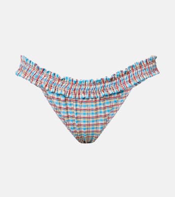 Esterel checked ruffled bikini bottoms | Faithfull