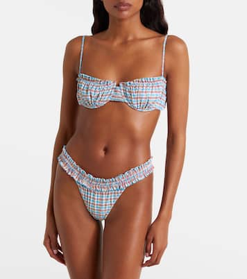 Esterel checked ruffled bikini bottoms | Faithfull