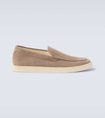 Slip-Ons Chevron aus Veloursleder | Brunello Cucinelli