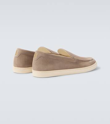 Slip-Ons Chevron aus Veloursleder | Brunello Cucinelli