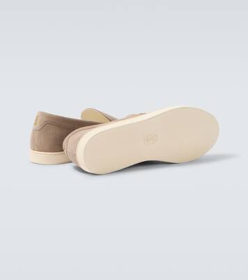 Slip-Ons Chevron aus Veloursleder | Brunello Cucinelli