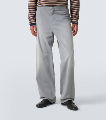 Weite Hose aus Baumwoll-Twill | Miu Miu