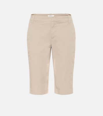 Mid-rise cotton Bermuda shorts | Vince