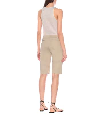 Mid-rise cotton Bermuda shorts | Vince