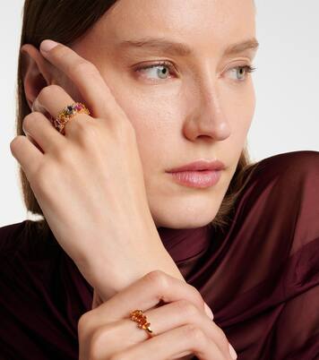 Ring Audrey aus 18kt Gelbgold (750/1000) mit Diamanten und Saphiren | Suzanne Kalan