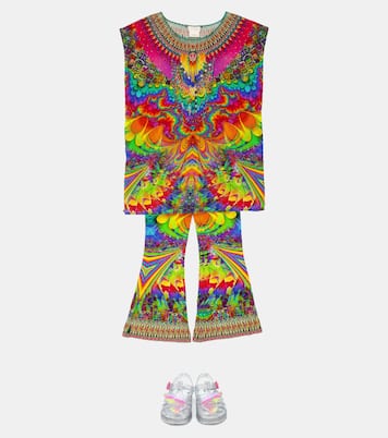 Printed high-rise flared leggings | Camilla Kids