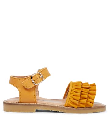 Ruffled suede sandals | Petit Nord
