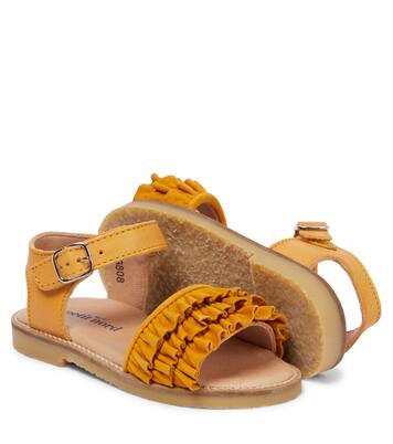 Ruffled suede sandals | Petit Nord