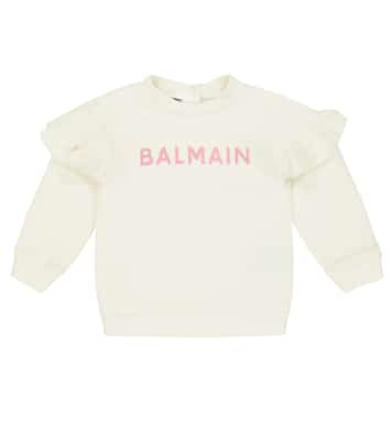 Baby logo-printed cotton sweatshirt | Balmain Kids