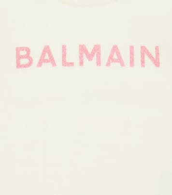 Baby logo-printed cotton sweatshirt | Balmain Kids