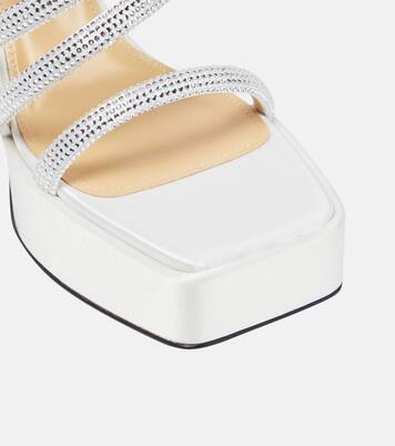 Sandalias con plataforma Sydney de satén | Mach & Mach