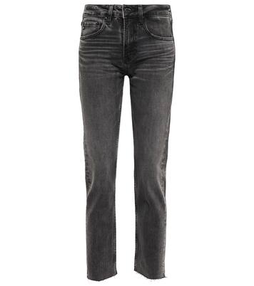 Mid-Rise Cropped Jeans Girlfriend | AG Jeans