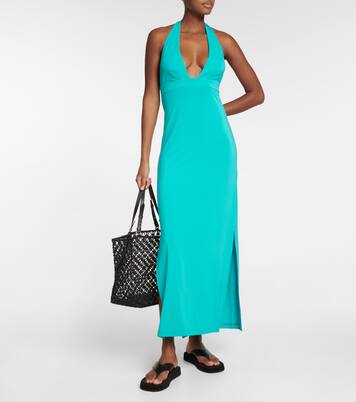 Vestido de jersey con cuello halter | Max Mara