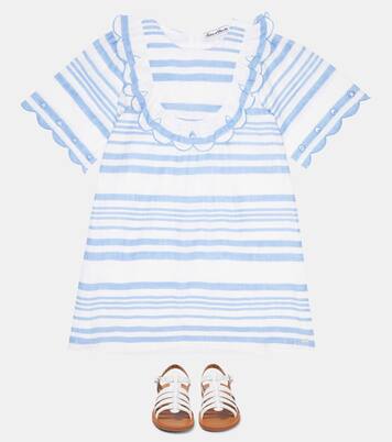Striped cotton chambray dress | Tartine et Chocolat
