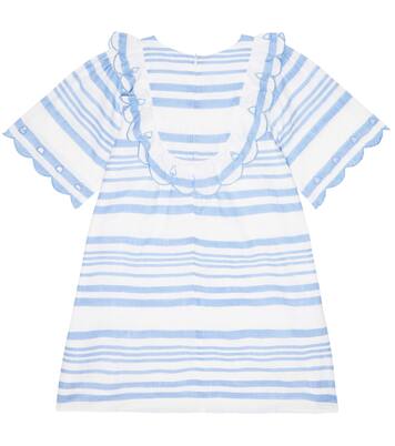 Striped cotton chambray dress | Tartine et Chocolat