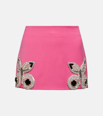 Verzierter Minirock aus Wolle | Area