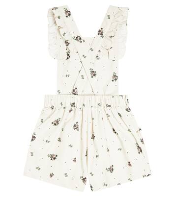 Hana floral ruffled cotton playsuit | C'era Una Volta