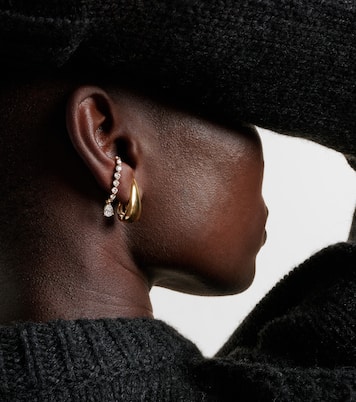 18kt gold single earring with diamonds | Anita Ko