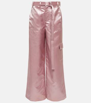 Pantalon ample Shay en satin | Staud