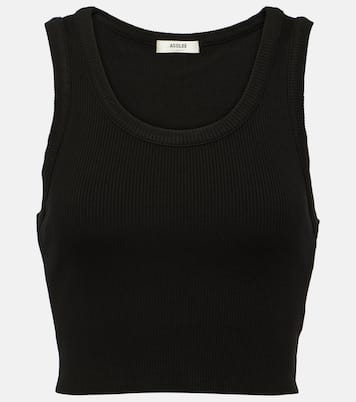 Cropped-Top aus Rippstrick | Agolde