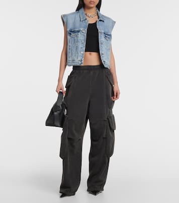 Cropped-Top aus Rippstrick | Agolde