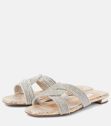 Gatsby embellished slides | Aquazzura