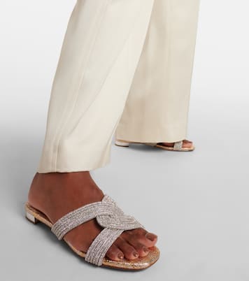 Gatsby embellished slides | Aquazzura