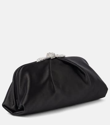 Pochette Very Bow Tie en satin à ornements | Aquazzura