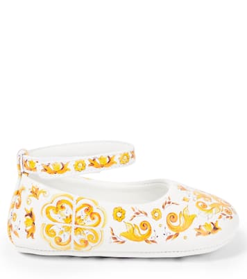Baby printed leather ballet flats | Dolce&Gabbana Kids