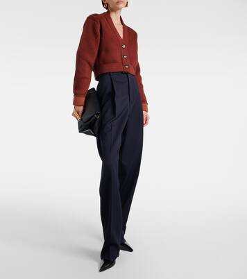 Cropped-Cardigan aus einem Wollgemisch | Victoria Beckham