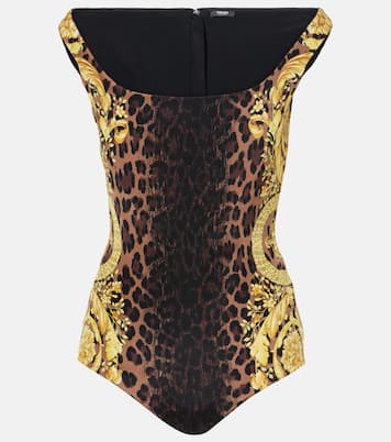 Barocco silk bodysuit | Versace