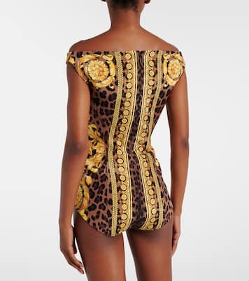 Barocco silk bodysuit | Versace
