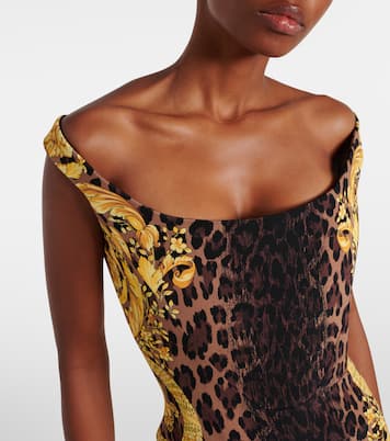 Barocco silk bodysuit | Versace