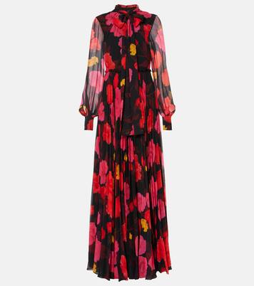 Floral pleated voile gown | Erdem