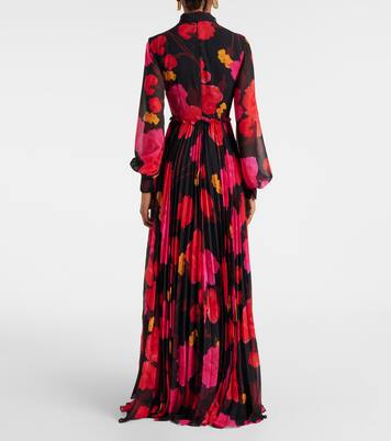 Floral pleated voile gown | Erdem