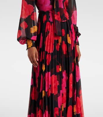 Floral pleated voile gown | Erdem