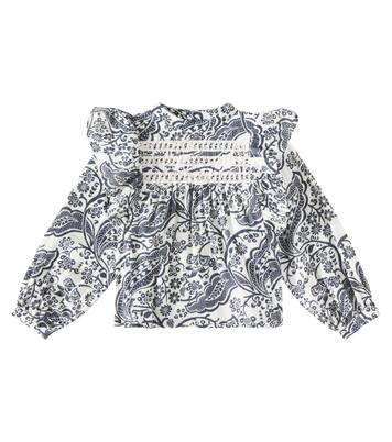 Jaipur ruffled paisley cotton blouse | The New Society