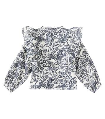 Jaipur ruffled paisley cotton blouse | The New Society