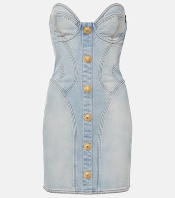 Denim bustier dress | Balmain